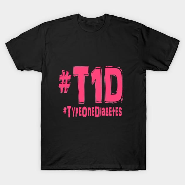 #T1D Pink T-Shirt by CatGirl101